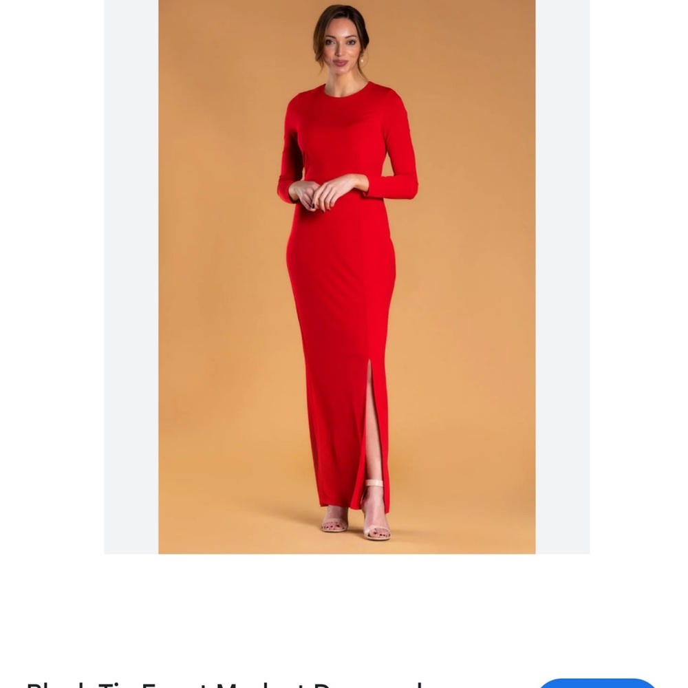 Bridgitte Brianna Sexy Modest Black Tie Event Gown in red size M